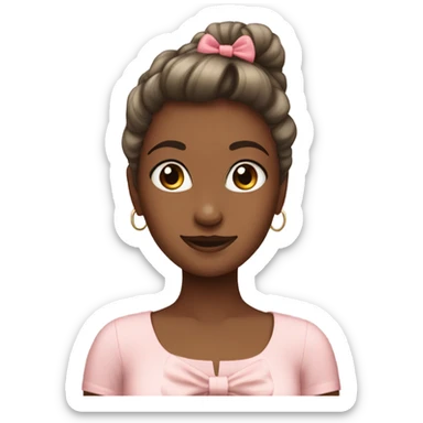 pinterest girl with bow in hair sticker