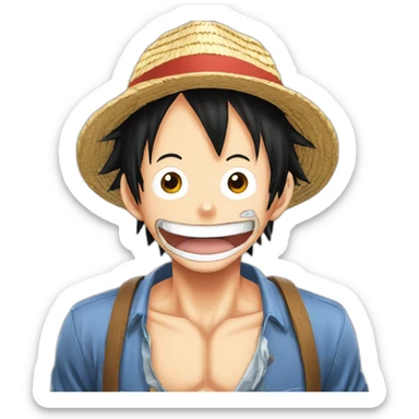 Monkey.d.luffy fait coucou de la main sticker