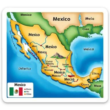mexico mapa sticker