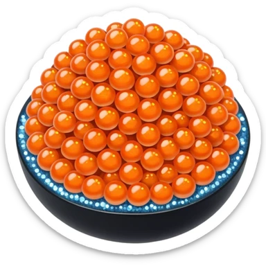Salmon roe with glitter  sticker