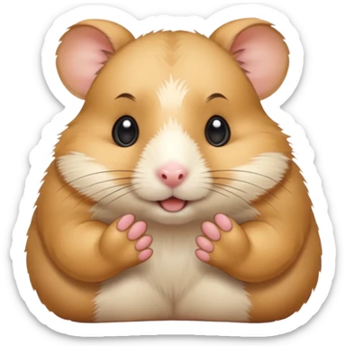 🐹 with paws peeking out sticker