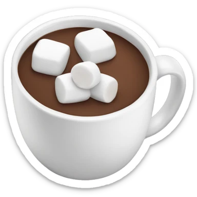Hot chocolate with marshmallows  sticker