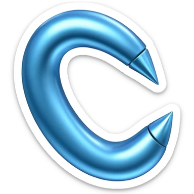 Blauer Haken von tik tok sticker