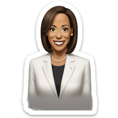 bald kamala harris sticker