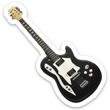 punk eletric black guitar sticker