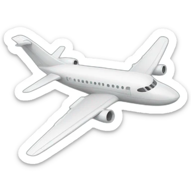 Plane flying sticker