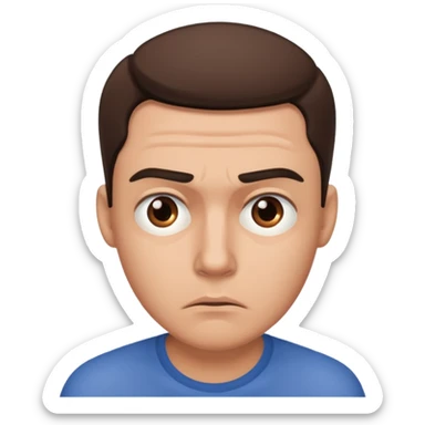 Overwhelmed man sticker