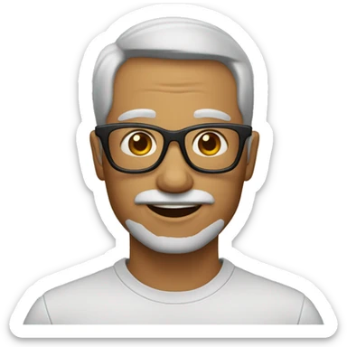 calvo con gafas y 48 años sticker