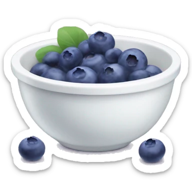 A bowl of yogurt and blueberry inside sticker