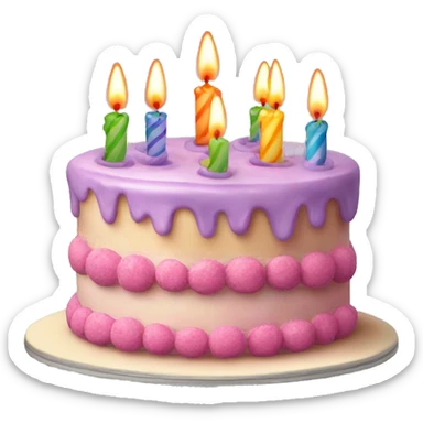 birthday cake with candles  sticker