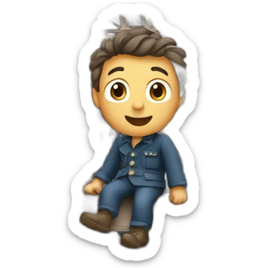 Frenchman on top of Eiffel tower sticker