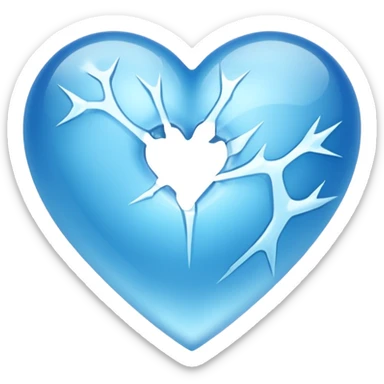 Un corazón congelado sticker