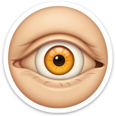 One eye half closed and another eye open emoji sticker
