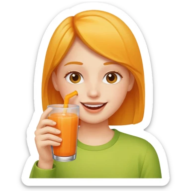 PERSON HAVING JUICE sticker