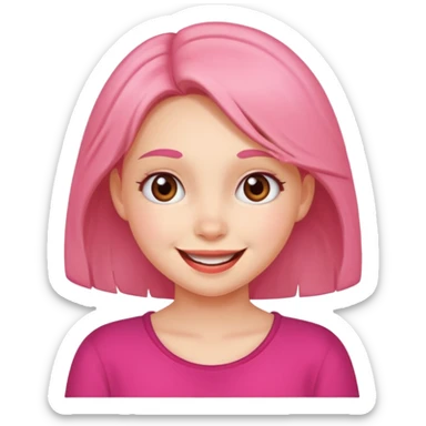 girl cartoon cute but naughty sticker