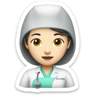 female chinese surgeon sticker