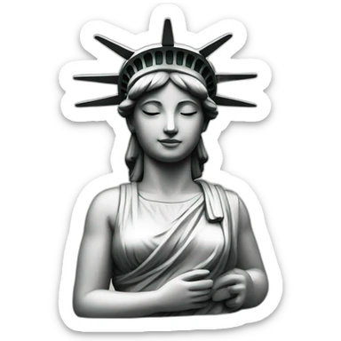 cute liberty statue sticker