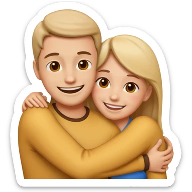 kotz emoji aber von 2 menschen  sticker