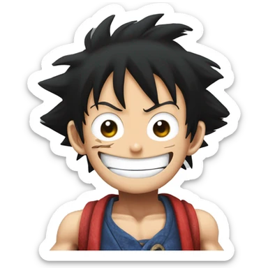 Monkey d luffy using gear 5 sticker