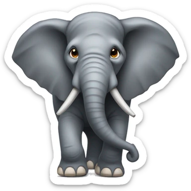 strong elephant sticker