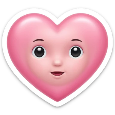 Baby pink heart sticker