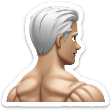 shoulders muscle back view  sticker