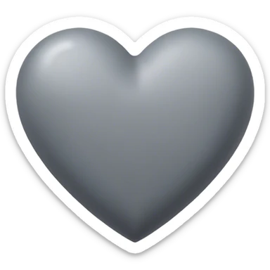 Grey heart sticker