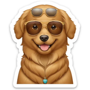 Dog wearing sunglasses  sticker