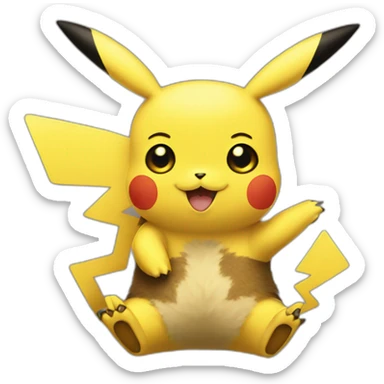 Pikachu peace sign sticker