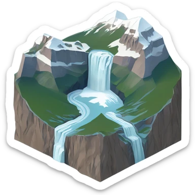 Glacier National Park isometric sticker