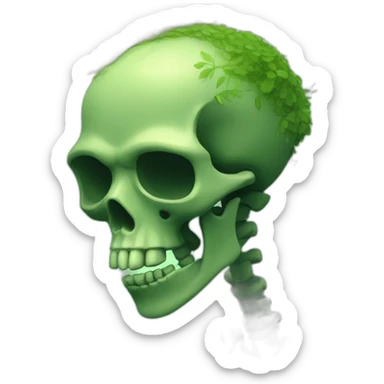 overgrown swamp skeleton sticker