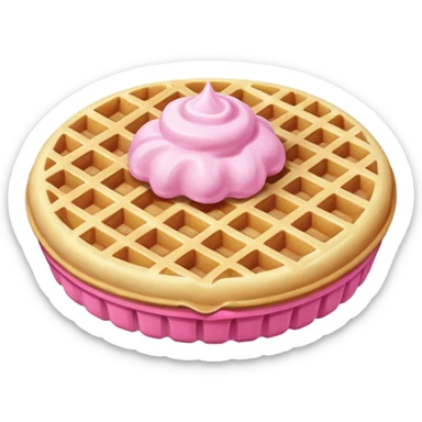 waffle dough is pink sticker