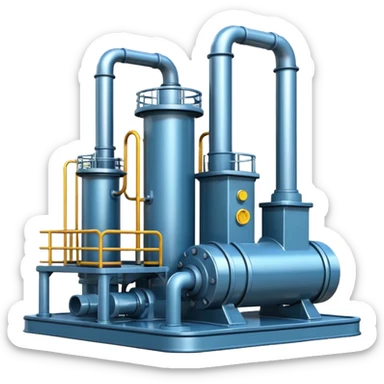 oil pumping station steel shiny sticker