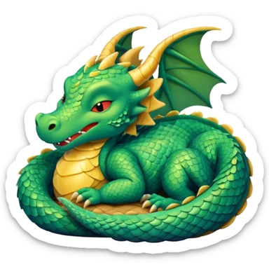 Sleeping dragon sleepy asleep sticker