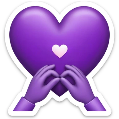 Goodnight heart hold and purple  sticker