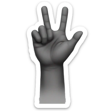 C hand sign sticker