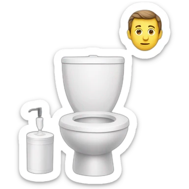 macron au toilette sticker