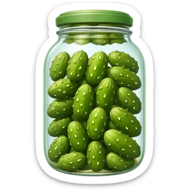 Gherkins in jar sticker
