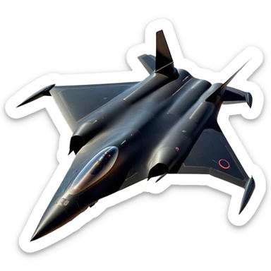 SR-71 Blackbird - Lockheed Martin (Stealth Grey) A sleek, high-speed reconnaissance aircraft with an elongated, needle-like fuselage and a smooth, aerodynamic design. The body is finished in a deep, matte jet-black with subtle panel lines and heat-resistant detailing. Its twin engines are seamlessly integrated into the structure, with sharp, swept-back wings that emphasize speed and stealth. The cockpit canopy is tinted, adding to its mysterious, high-tech aesthetic, while the overall silhouette exudes an aura of unmatched velocity and secrecy. sticker