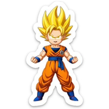 Super sayan dragonball sticker