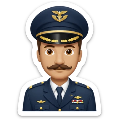 moustache uniform man different Sectors sticker