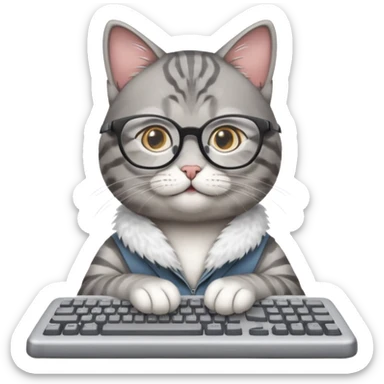 software engineer cat sticker