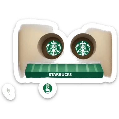 coffee shop with starbucks logo sticker