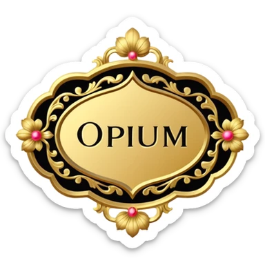 Opium label sticker