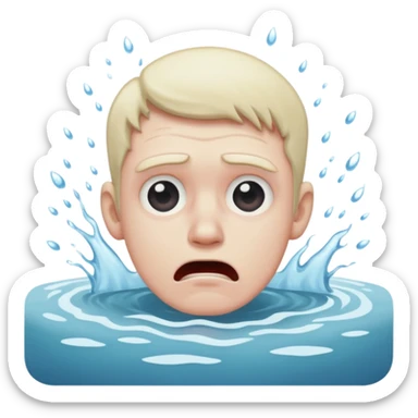 man drowning sticker