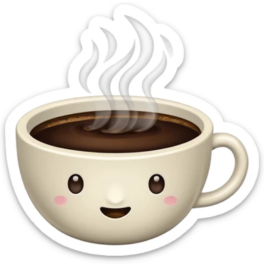 Bowl filled with coffee sticker