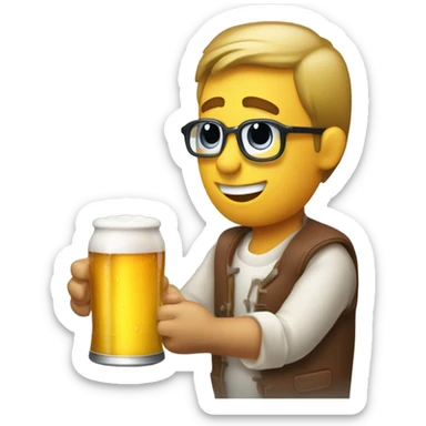 un cuponero bebiendo cerveza sticker