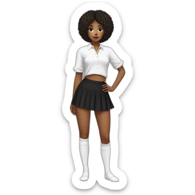 white-knickers-long-white-socks-black-skirt sticker