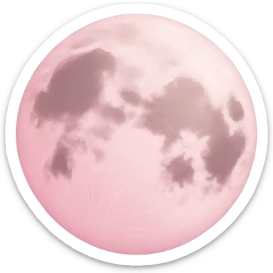 pastel pink moon sticker
