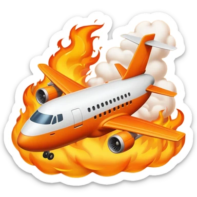 Airplane fuel fire sticker